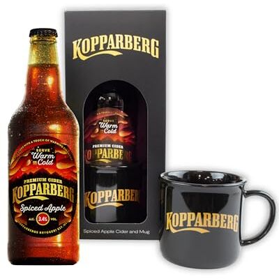 BEAMS INTERNATIONAL Kopparberg Spiced Apple Cider & Mug Gift Set, 500 ml Gifts for Women, Men, Ceramic Mug, Serve Hot or Cold, Mulled Drinks, Birthday, Christmas BEAMS INTERNATIONAL Kopparberg Spiced Apple Cider & Mug Gift Set, 500 ml Gifts for Women, Men, Ceramic Mug, Serve Hot or Cold, Mulled Drinks, Birthday, Christmas