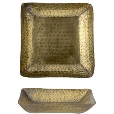 Bloomingville Tablet, Metal, Gold, L19xH2,5xW19 cm Bloomingville Tablet, Metal, Gold, L19xH2,5xW19 cm