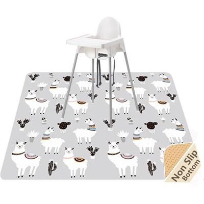 WOMUMON Splat Mat for Under High Chair/Arts/Crafts, Washable Splash Mat Waterproof Anti-slip Messy Floor Protector, Wipeable Table Cloth WOMUMON Splat Mat for Under High Chair/Arts/Crafts, Washable Splash Mat Waterproof Anti-slip Messy Floor Protector, Wipeable Table Cloth