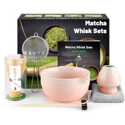 Lafefe 7 Pcs Matcha Set, Matcha Kit for Ceremony, Matcha Tea Set for Making Latte, Japanese Matcha Ceremony Kit, Bamboo Matcha Whisk Set and Bowl(chawan) with All Accessories, Gift for Matcha Lover Lafefe 7 Pcs Matcha Set, Matcha Kit for Ceremony, Matcha Tea Set for Making Latte, Japanese Matcha Ceremony Kit, Bamboo Matcha Whisk Set and Bowl(chawan) with All Accessories, Gift for Matcha Lover