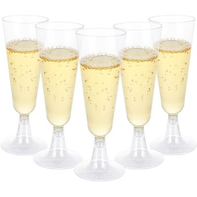 ASelected ASekected 50Pcs Plastic Champagne Flutes, 150 Ml Reusable Prosecco Glasses, Clear Crystal Wine Cocktail Cups for Parties, Weddings, Birthdays, Picnic, Cocktail, Dessert ASelected ASekected 50Pcs Plastic Champagne Flutes, 150 Ml Reusable Prosecco Glasses, Clear Crystal Wine Cocktail Cups for Parties, Weddings, Birthdays, Picnic, Cocktail, Dessert