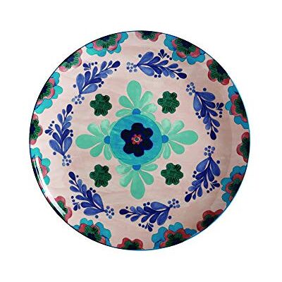 Maxwell & Williams Majolica Serving Platter with Floral Design in Gift Box, Round, Porcelain, Peach, 36.5 cm Maxwell & Williams Majolica Serving Platter with Floral Design in Gift Box, Round, Porcelain, Peach, 36.5 cm