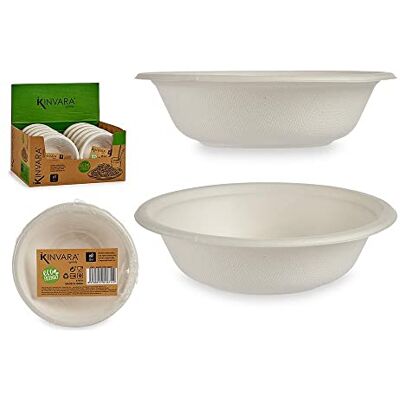 Kinvara Set 8 Disposable Bowls - Eco-Friendly 15x15x5cm Kinvara Set 8 Disposable Bowls - Eco-Friendly 15x15x5cm