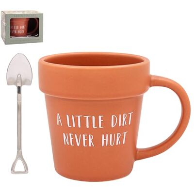 The Leonardo Collection Green Fingers A Little Dirt Mug & Spoon for Hot & Cold Drinks Durable Coffee Cups for Home & Office Easy-to-Hold Coffee Mugs for Beverages & Daily Use The Leonardo Collection Green Fingers A Little Dirt Mug & Spoon for Hot & Cold Drinks Durable Coffee Cups for Home & Office Easy-to-Hold Coffee Mugs for Beverages & Daily Use