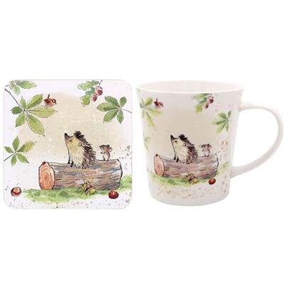 The Leonardo Collection Paper Shed Design Hare & Bird Mug with Coaster The Leonardo Collection Paper Shed Design Hare & Bird Mug with Coaster