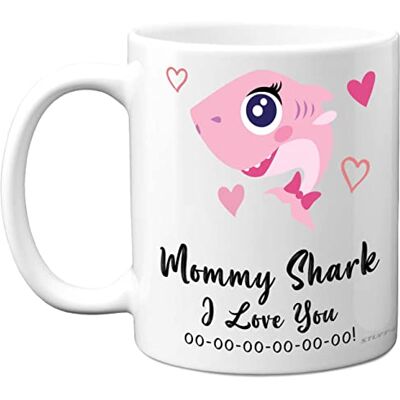 Stuff4 Mommy Birthday Mug Mommy Shark Birthday Gift from Daughter Son, Happy Mom, Baby Mother's Day, Christmas Tea Coffee 11oz Ceramic Dishwasher Safe Mugs Cup for Mama Mammy Mum Stuff4 Mommy Birthday Mug Mommy Shark Birthday Gift from Daughter Son, Happy Mom, Baby Mother's Day, Christmas Tea Coffee 11oz Ceramic Dishwasher Safe Mugs Cup for Mama Mammy Mum