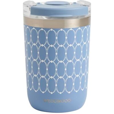 Wedgwood 1087657 Renaissance Blue Stainless Steel Tumbler with Lid, 11.8 fl oz (350 ml) Wedgwood 1087657 Renaissance Blue Stainless Steel Tumbler with Lid, 11.8 fl oz (350 ml)