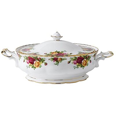 Royal Albert IOLCOR00406 Old Country Roses Vegetable Fine Bone China Multi, Covered Veg Dish 1.4ltr Royal Albert IOLCOR00406 Old Country Roses Vegetable Fine Bone China Multi, Covered Veg Dish 1.4ltr