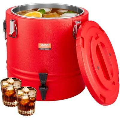 VEVOR Insulated Beverage Dispenser, 8 Gal/30.3L Thermal Hot and Cold Drink Server Dispenser with Spigot, Food-Grade Cooler Jug with 304 Stainless Steel Interior, for Tea Coffee Restaurant Outdoor VEVOR Insulated Beverage Dispenser, 8 Gal/30.3L Thermal Hot and Cold Drink Server Dispenser with Spigot, Food-Grade Cooler Jug with 304 Stainless Steel Interior, for Tea Coffee Restaurant Outdoor