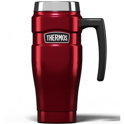 Thermos Stainless King Cranberry Red Travel Mug (470ml) 7h Hot 18h Cold Thermos Stainless King Cranberry Red Travel Mug (470ml) 7h Hot 18h Cold