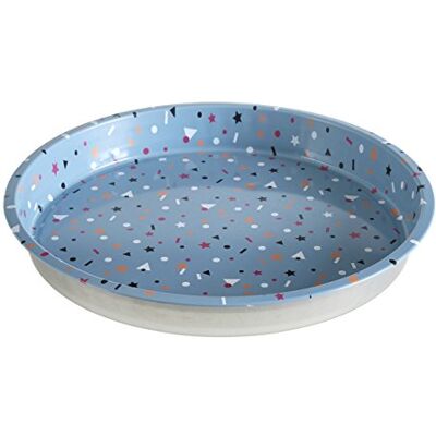 Premier Housewares Stellar Serving Tray, Round, Tin, Blue, 33 x 33 x 4 cm Premier Housewares Stellar Serving Tray, Round, Tin, Blue, 33 x 33 x 4 cm
