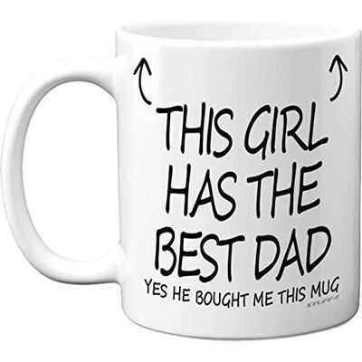 Stuff4 This Girl Has The Best Dad Mug Daughter Birthday Present from Dad, Daughters Gifts 11oz Ceramic Dishwasher Safe Coffee Mugs Birthday, Christmas Day, Secret Santa Cup Made in UK Stuff4 This Girl Has The Best Dad Mug Daughter Birthday Present from Dad, Daughters Gifts 11oz Ceramic Dishwasher Safe Coffee Mugs Birthday, Christmas Day, Secret Santa Cup Made in UK