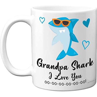 Stuff4 Grandpa Birthday Mug Grandpa Shark Birthday Gift from Granddaughter Grandson, Happy from Toddler Grandchild, Christmas Tea Coffee 11oz Ceramic Dishwasher Safe Mugs Cup Stuff4 Grandpa Birthday Mug Grandpa Shark Birthday Gift from Granddaughter Grandson, Happy from Toddler Grandchild, Christmas Tea Coffee 11oz Ceramic Dishwasher Safe Mugs Cup