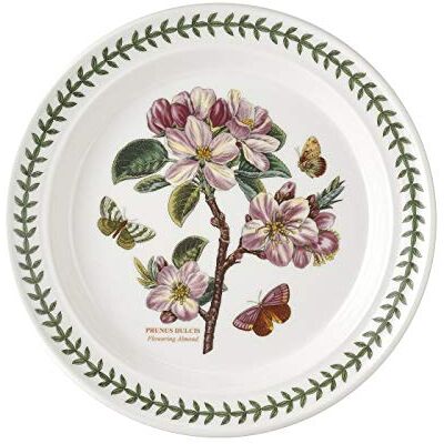 Portmeirion x Botanic Garden Set of 6 Dinner Plates Ceramic White Color with Elegant Floral Design, Suitable for Everyday Dining or Picnics, Earthenware, Made in England, Size 25cm Portmeirion x Botanic Garden Set of 6 Dinner Plates Ceramic White Color with Elegant Floral Design, Suitable for Everyday Dining or Picnics, Earthenware, Made in England, Size 25cm