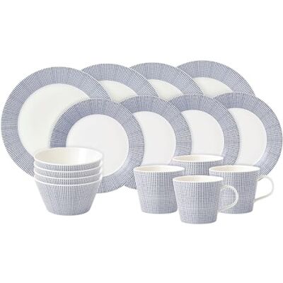 Royal Doulton Pacific Dot Blue Dinnerware Set - Dinnerware Set Royal Doulton Pacific Dot Blue Dinnerware Set - Dinnerware Set