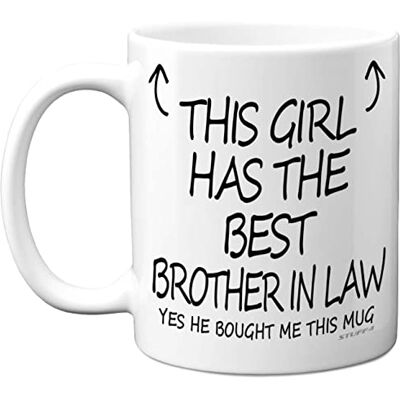 Stuff4 This Girl Has The Best Brother in Law Mug Sister Birthday Present from Brother, Sister Gifts 11oz Ceramic Dishwasher Safe Coffee Mugs Birthday, Christmas Day, Secret Santa Cup Made in UK Stuff4 This Girl Has The Best Brother in Law Mug Sister Birthday Present from Brother, Sister Gifts 11oz Ceramic Dishwasher Safe Coffee Mugs Birthday, Christmas Day, Secret Santa Cup Made in UK