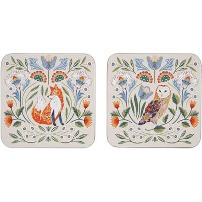 Ulster Weavers Woodland Animals Coasters Durable 100% Cork Coasters Set of 4 Pieces Size 10.5 x 10.5 x 0.5cm Fox & Owl Coaster Set for Drinks/Cups/Mugs Kitchen Gifts Kitchen Accessories Ulster Weavers Woodland Animals Coasters Durable 100% Cork Coasters Set of 4 Pieces Size 10.5 x 10.5 x 0.5cm Fox & Owl Coaster Set for Drinks/Cups/Mugs Kitchen Gifts Kitchen Accessories