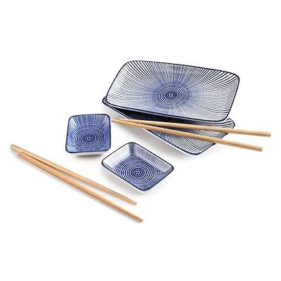 IBILI Sushi Set, 2 Trays + 2 Bowls + 4 Chopsticks IBILI Sushi Set, 2 Trays + 2 Bowls + 4 Chopsticks