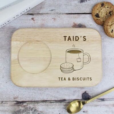 eBuyGB Engraved Taid's Serving Board For Tea & Biscuits Wood Treat Board, Gifts for Grandpa, Papa, Taid Gifts for Grandad eBuyGB Engraved Taid's Serving Board For Tea & Biscuits Wood Treat Board, Gifts for Grandpa, Papa, Taid Gifts for Grandad