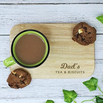 eBuyGB Dad's Tea & Biscuits Board, Wooden Treat Board, Snack Tray, Father's Day, Birthday Gifts for Dad eBuyGB Dad's Tea & Biscuits Board, Wooden Treat Board, Snack Tray, Father's Day, Birthday Gifts for Dad