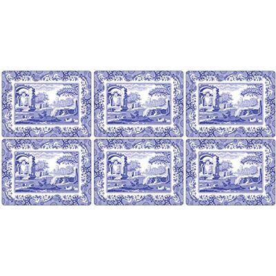 Spode Pimpernel Blue Italian Placemats - placemats Spode Pimpernel Blue Italian Placemats - placemats