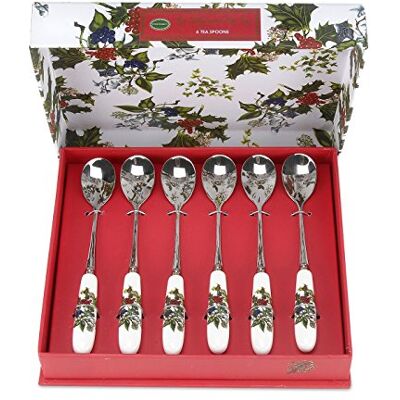 Portmeirion Home & Gifts HV1101 Tea Spoons S/6, Stainless Steel, Multi-Colour, 16 x 1.5 x 1 cm Portmeirion Home & Gifts HV1101 Tea Spoons S/6, Stainless Steel, Multi-Colour, 16 x 1.5 x 1 cm