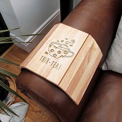 eBuyGB Engraved Sofa Tray -THIR-Tea Design Flexible Sofa Arm Tray, 30th Birthday Gifts for Women, Her Thirtieth Birthday Gift for Mum, Friend, Sister, Auntie eBuyGB Engraved Sofa Tray -THIR-Tea Design Flexible Sofa Arm Tray, 30th Birthday Gifts for Women, Her Thirtieth Birthday Gift for Mum, Friend, Sister, Auntie