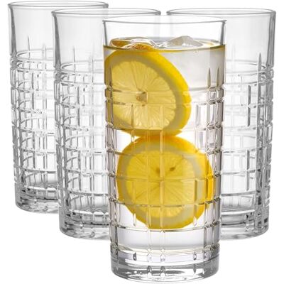 Glasmark KROSNO 1992 Drinking Glasses Set Long Drink Glasses 4-Piece 320 ml Water Glasses Juice Glass Juice Water Glass Ground Dishwasher Safe Glasmark KROSNO 1992 Drinking Glasses Set Long Drink Glasses 4-Piece 320 ml Water Glasses Juice Glass Juice Water Glass Ground Dishwasher Safe