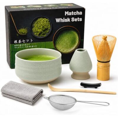 Lafefe 7 Pcs Matcha Set, Matcha Kit for Ceremony, Matcha Tea Set for Making Latte, Japanese Matcha Ceremony Kit, Matcha Whisk Set and Bowl(chawan) with All Accessories, Gift for Matcha Lover Lafefe 7 Pcs Matcha Set, Matcha Kit for Ceremony, Matcha Tea Set for Making Latte, Japanese Matcha Ceremony Kit, Matcha Whisk Set and Bowl(chawan) with All Accessories, Gift for Matcha Lover