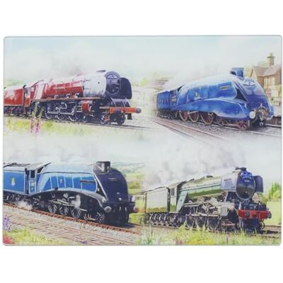 The Leonardo Collection Macneil Classic Trains Glassware Chopping Board The Leonardo Collection Macneil Classic Trains Glassware Chopping Board