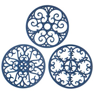 colinda Silicone Trivet Mat Set of 3 Navy Blue Heat Resistant up to 482°F Non-Slip & Food Safe Hot Pot Holder & Table Mat colinda Silicone Trivet Mat Set of 3 Navy Blue Heat Resistant up to 482°F Non-Slip & Food Safe Hot Pot Holder & Table Mat