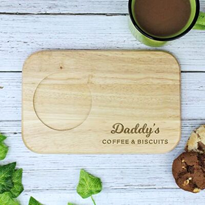 eBuyGB Daddy's Coffee & Biscuits Board, Wooden Treat Board, Snack Tray, Father's Day, Birthday Gifts for Daddy, Wood, 23L x 15W cm eBuyGB Daddy's Coffee & Biscuits Board, Wooden Treat Board, Snack Tray, Father's Day, Birthday Gifts for Daddy, Wood, 23L x 15W cm