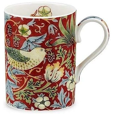 Royal Worcester x Morris & Co. Coffe Mug Red Strawberry Thief Design, Fine China Mug with Handle, Microwave & Dishwasher Safe, Suitable for Hot Drinks Royal Worcester x Morris & Co. Coffe Mug Red Strawberry Thief Design, Fine China Mug with Handle, Microwave & Dishwasher Safe, Suitable for Hot Drinks