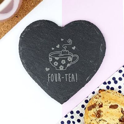 eBuyGB Engraved Heart Slate Coaster -Four-Tea Design 40th Birthday Gifts for Women, Her Fortieth Birthday Gift for Mum, Friend, Sister, Auntie Drinks Mat eBuyGB Engraved Heart Slate Coaster -Four-Tea Design 40th Birthday Gifts for Women, Her Fortieth Birthday Gift for Mum, Friend, Sister, Auntie Drinks Mat