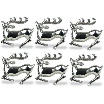 DII Decorative Napkin Ring Set, Silver Reindeer, One Size DII Decorative Napkin Ring Set, Silver Reindeer, One Size