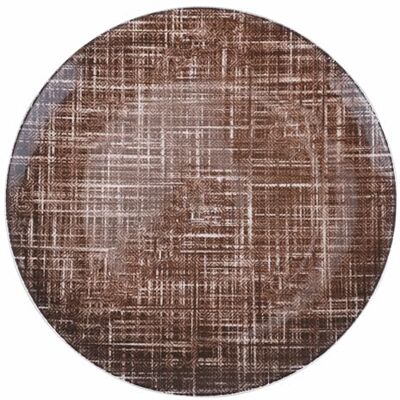 Tivoli Set of 6 Porcelain Dinner Plate, Brown, Texture Tivoli Set of 6 Porcelain Dinner Plate, Brown, Texture