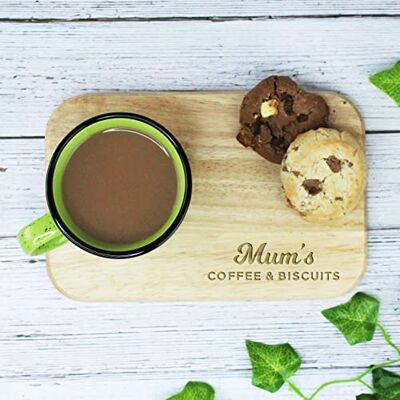 eBuyGB Mum's Coffee & Biscuits Board, Wooden Treat Board, Snack Tray, Mother's Day Gift, Birthday Gifts for Mum eBuyGB Mum's Coffee & Biscuits Board, Wooden Treat Board, Snack Tray, Mother's Day Gift, Birthday Gifts for Mum