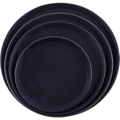 Stalwart DA-FBR1616 Serving Tray Fibreglass Round 16 inches Black Stalwart DA-FBR1616 Serving Tray Fibreglass Round 16 inches Black