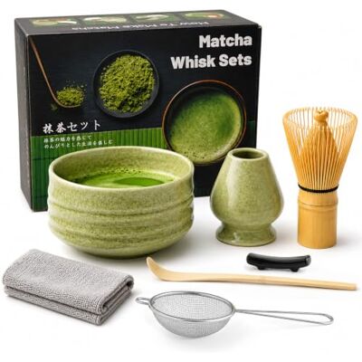 Lafefe 7 Pcs Matcha Set, Matcha Kit for Ceremony, Matcha Tea Set for Making Latte, Japanese Matcha Ceremony Kit, Matcha Whisk Set and Bowl(chawan) with All Accessories, Gift for Matcha Lover Lafefe 7 Pcs Matcha Set, Matcha Kit for Ceremony, Matcha Tea Set for Making Latte, Japanese Matcha Ceremony Kit, Matcha Whisk Set and Bowl(chawan) with All Accessories, Gift for Matcha Lover