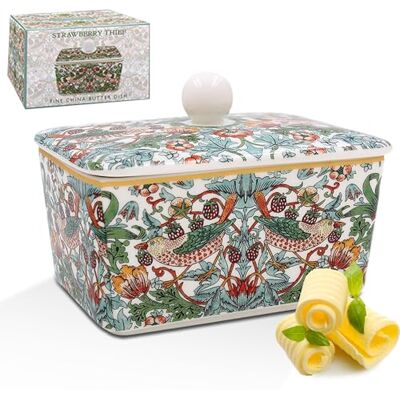 The Leonardo Collection William Morris Strawberry Field Butter Dish The Leonardo Collection William Morris Strawberry Field Butter Dish