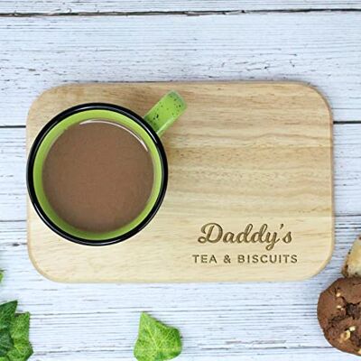 eBuyGB Daddy's Tea & Biscuits Board, Wooden Treat Board, Snack Tray, Father's Day, Birthday Gifts for Daddy, Brown eBuyGB Daddy's Tea & Biscuits Board, Wooden Treat Board, Snack Tray, Father's Day, Birthday Gifts for Daddy, Brown