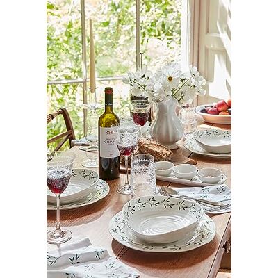 Portmeirion Sophie Conran for CPXT80002-XP 12pc Dinner Service, Porcelain,White Portmeirion Sophie Conran for CPXT80002-XP 12pc Dinner Service, Porcelain,White