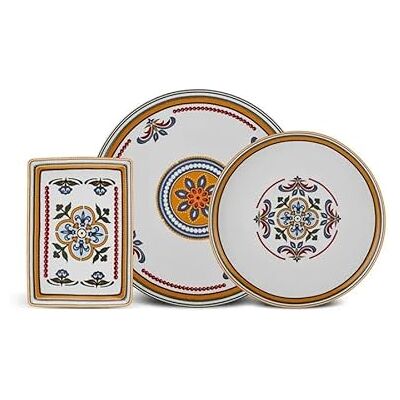 KARACA Positano 18 Piece Serveware Set, Modern Kitchen Breakfast Set for 6 People, Bone China Plates, Luxurious Platinum Design Serveware KARACA Positano 18 Piece Serveware Set, Modern Kitchen Breakfast Set for 6 People, Bone China Plates, Luxurious Platinum Design Serveware