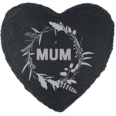 eBuyGB , Mothers Day Birthday Gift, Present for Mum, Mummy from Daughter and Son, Engraved Slate Drinks Coaster (Heart) eBuyGB , Mothers Day Birthday Gift, Present for Mum, Mummy from Daughter and Son, Engraved Slate Drinks Coaster (Heart)