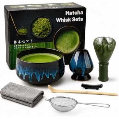 Lafefe 7 Pcs Matcha Set, Matcha Kit for Ceremony, Matcha Tea Set for Making Latte, Japanese Matcha Ceremony Kit, Matcha Whisk Set and Bowl(chawan) with All Accessories, Gift for Matcha Lover Lafefe 7 Pcs Matcha Set, Matcha Kit for Ceremony, Matcha Tea Set for Making Latte, Japanese Matcha Ceremony Kit, Matcha Whisk Set and Bowl(chawan) with All Accessories, Gift for Matcha Lover