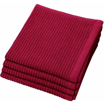 Now Designs Ripple Kitchen Dishcloth, Set of 4, Carmine Red Now Designs Ripple Kitchen Dishcloth, Set of 4, Carmine Red