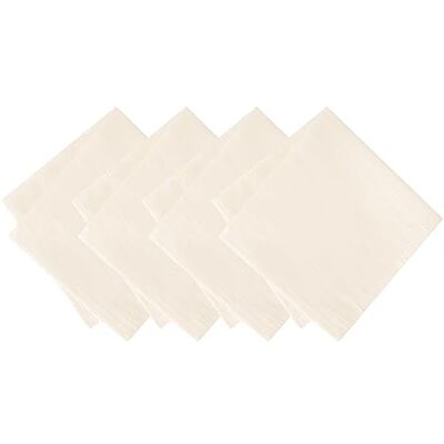 Elrene Home Fashions Continental Solid Texture Water and Stain Resistant Fabric Dining Napkins, Set of 4, 17"x17", Ivory Elrene Home Fashions Continental Solid Texture Water and Stain Resistant Fabric Dining Napkins, Set of 4, 17"x17", Ivory