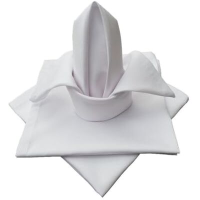 Lemos Home Fabric Napkin Table Cloth Set of 4 Made from 100% Cotton Collection Concept, Choice of Colours and Sizes (Fabric Napkin Set of 4-45 x 45 cm, White) Lemos Home Fabric Napkin Table Cloth Set of 4 Made from 100% Cotton Collection Concept, Choice of Colours and Sizes (Fabric Napkin Set of 4-45 x 45 cm, White)