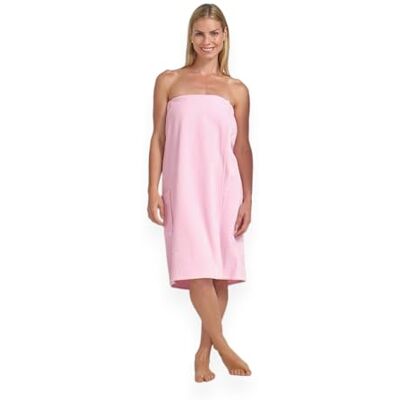 BT Boca Terry Womens Spa Wrap 100% Cotton Spa, Shower, Bath and Gym Towel w Snaps, Towel Wrap for Women, Pink, XXL BT Boca Terry Womens Spa Wrap 100% Cotton Spa, Shower, Bath and Gym Towel w Snaps, Towel Wrap for Women, Pink, XXL