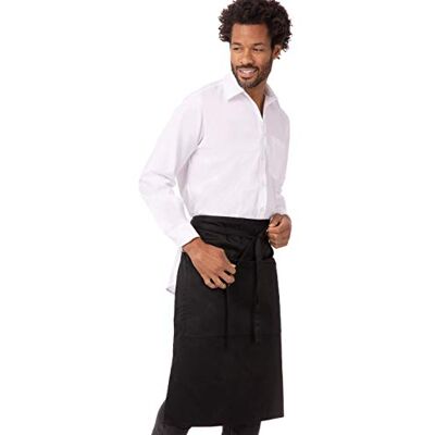 Chef Works Unisex's Revf24blk0 Half Bistro Apron, Black, One Size Chef Works Unisex's Revf24blk0 Half Bistro Apron, Black, One Size